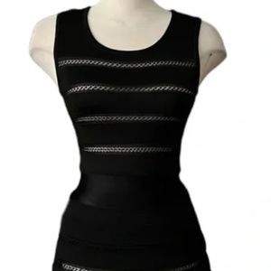 French Connection Black bandage/ knit dress